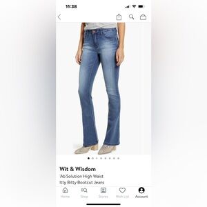 Wit & wisdom itty bitty bootcut Jean